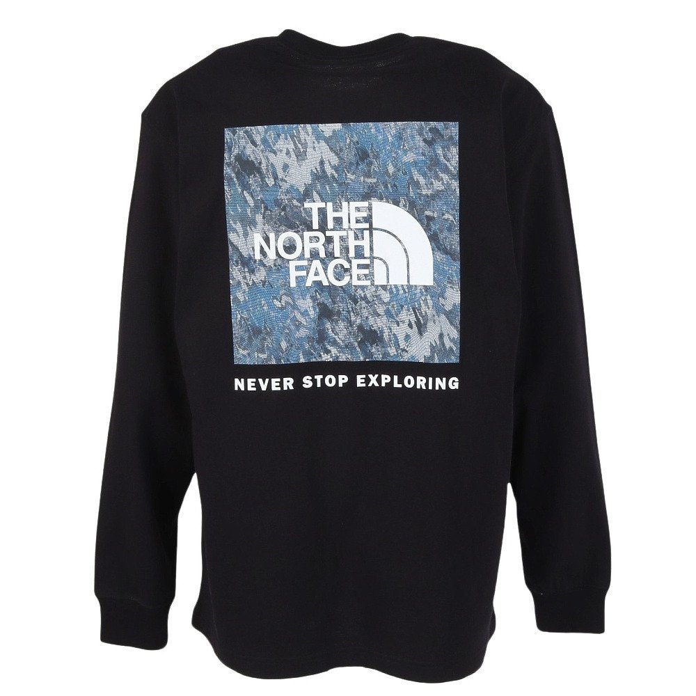 長袖Tシャツ ロンT ロングトスリーブスクエアデジタルグラフィック Tシャツ NT82545 K 3