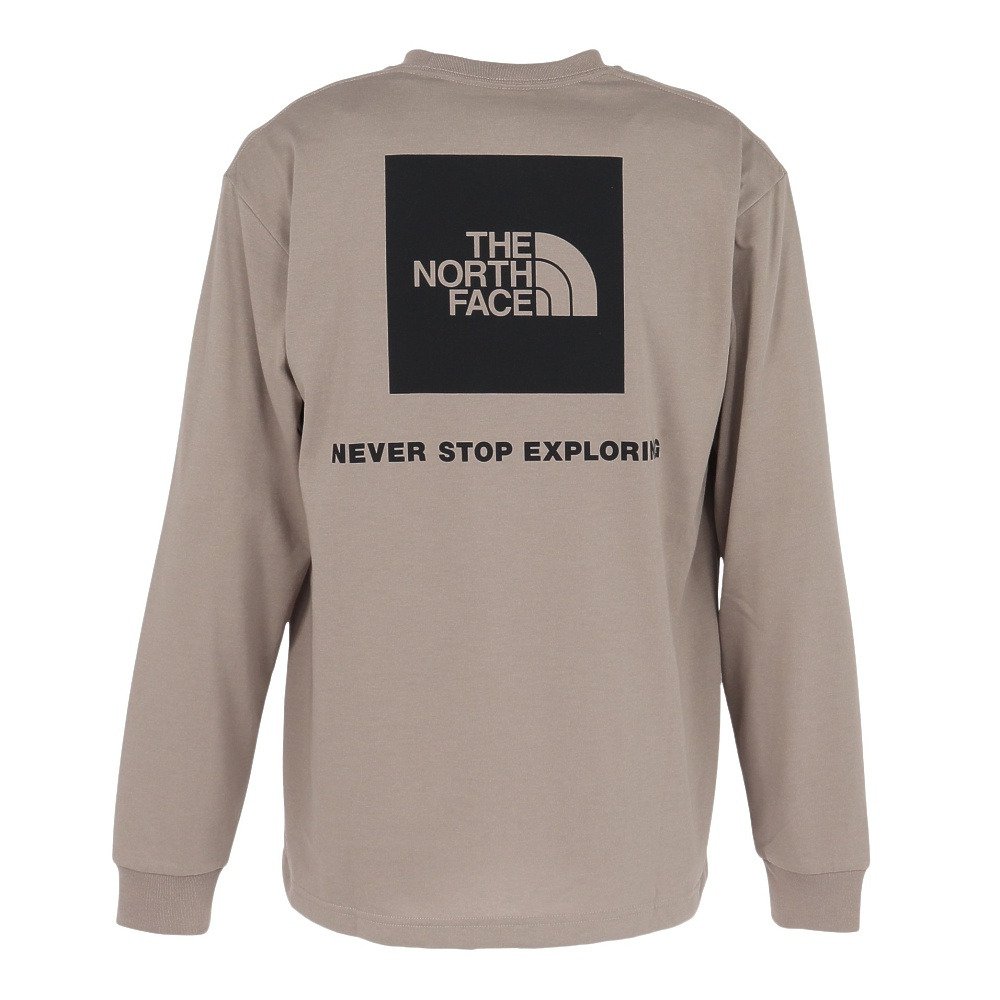 ロングスリーブバックスクエアロゴTシャツ NT32442 MR