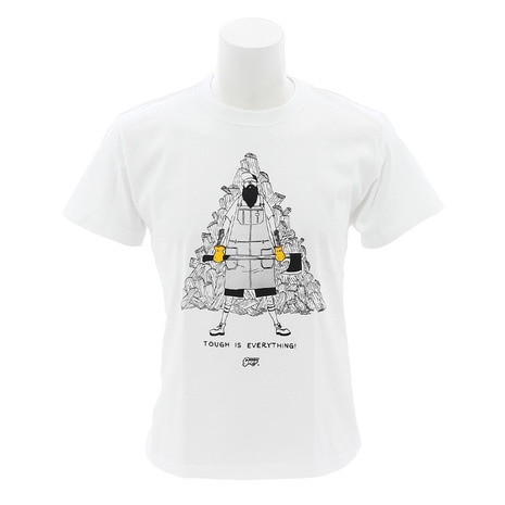 ＜エルブレス＞ 半袖Tシャツ MOUTAIN OF FIREWOOD GRS0402 WHITE画像