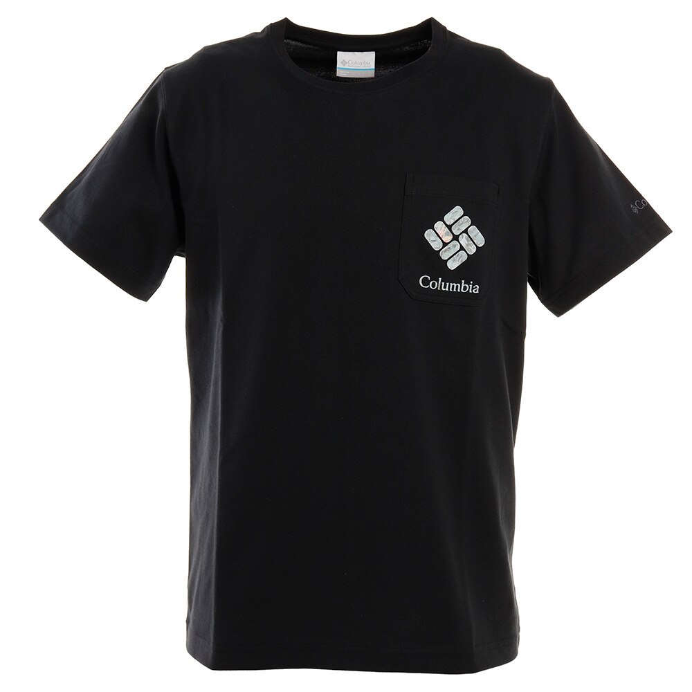  半袖Tシャツ AUGUSTINE SPIRE PM0133 010 黒 ブラック ワンポイント 胸ポケット