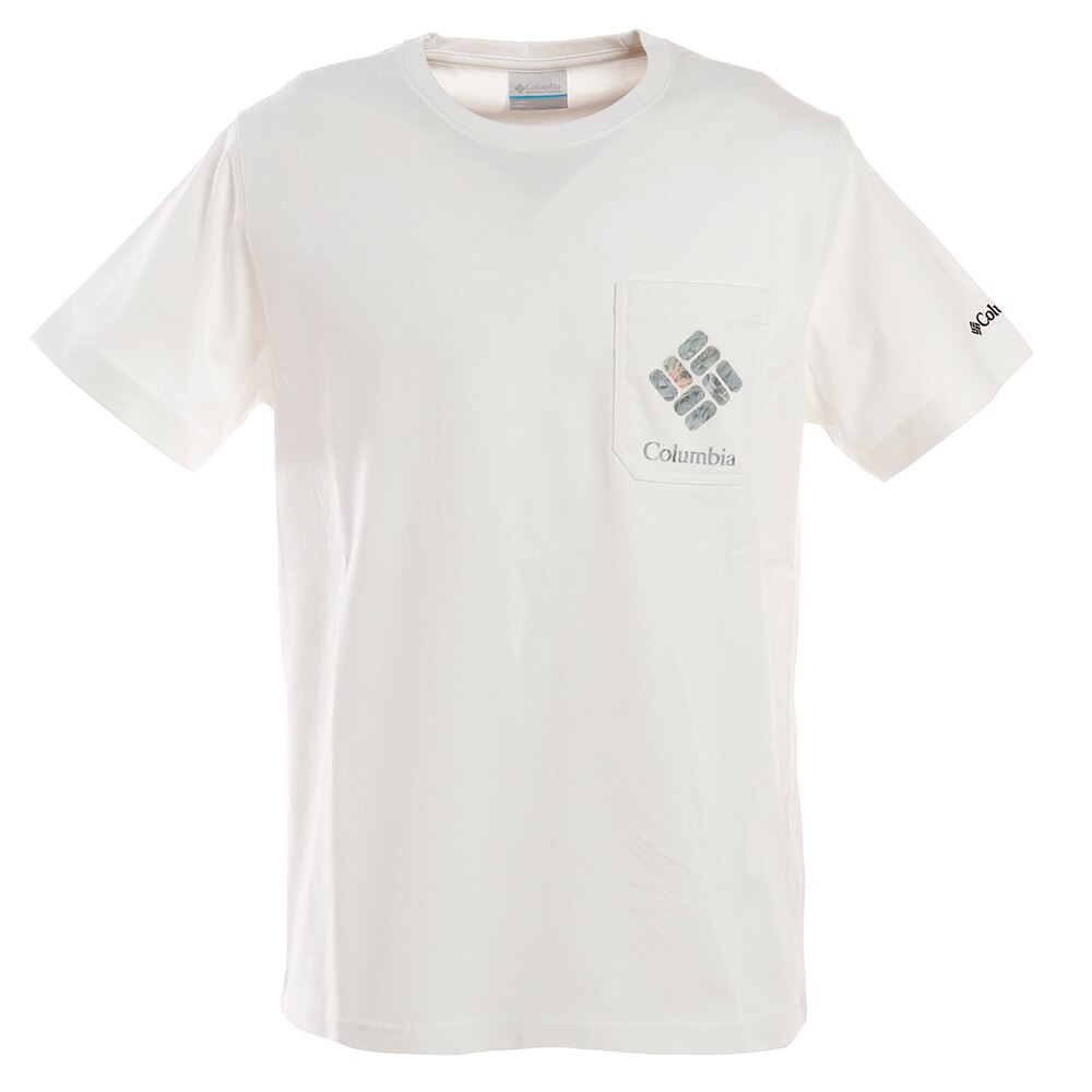  半袖Tシャツ AUGUSTINE SPIRE PM0133 100 白 ホワイト ワンポイント 胸ポケット