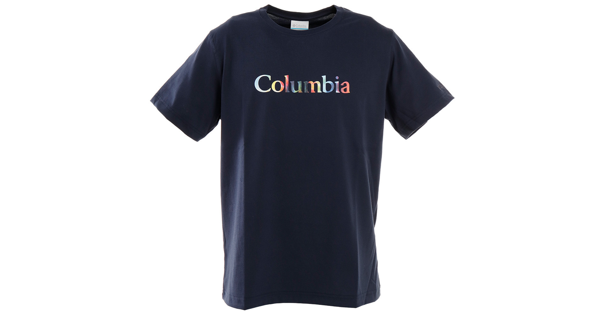 半袖tシャツ Gunnison Hill Pm0134 464 紺 ネイビー ロゴt おしゃれ Uvカット コロンビア スーパースポーツゼビオ