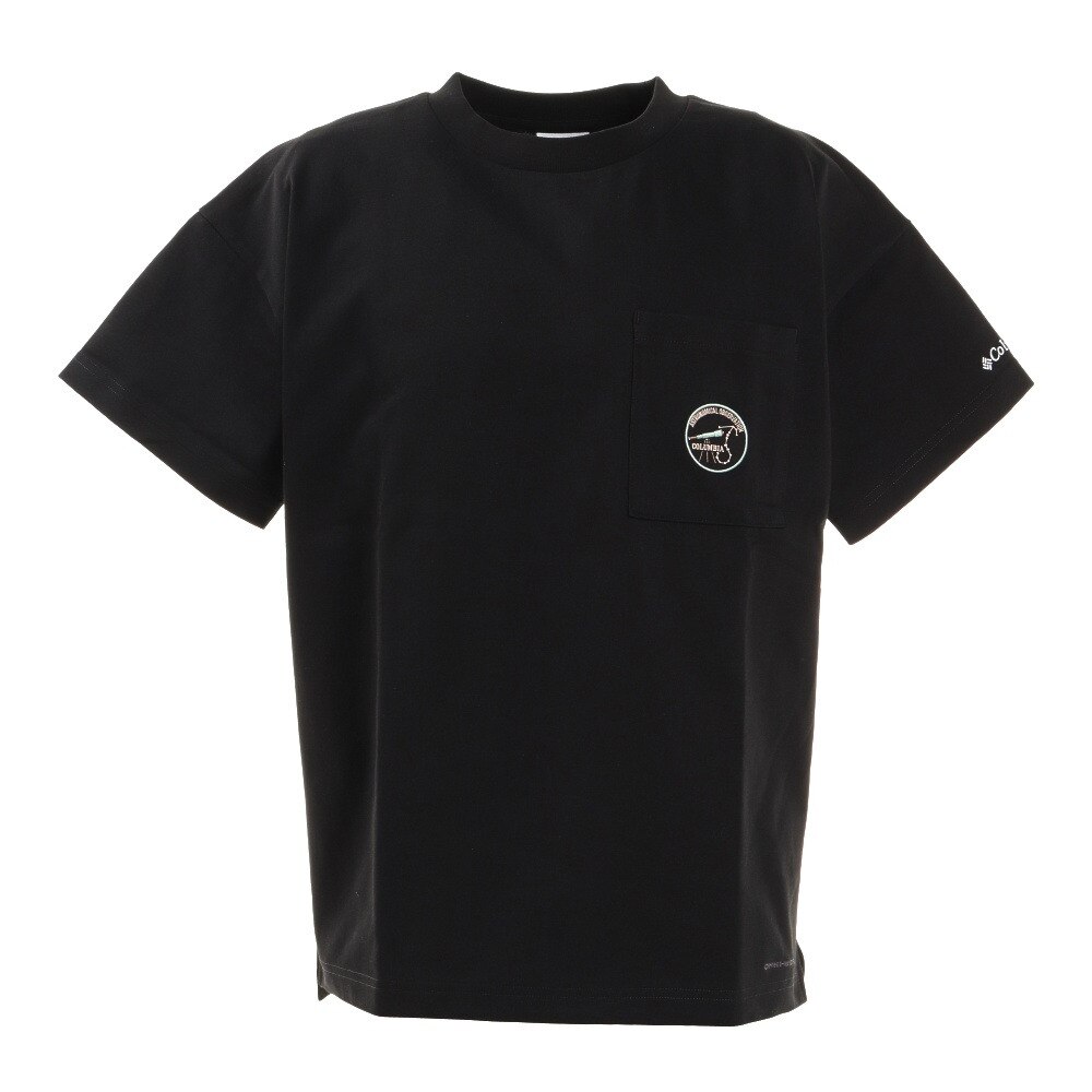  ビッグイエローメドウ 半袖Tシャツ PM0080 010 黒 ブラック ワンポイント 胸ポケット