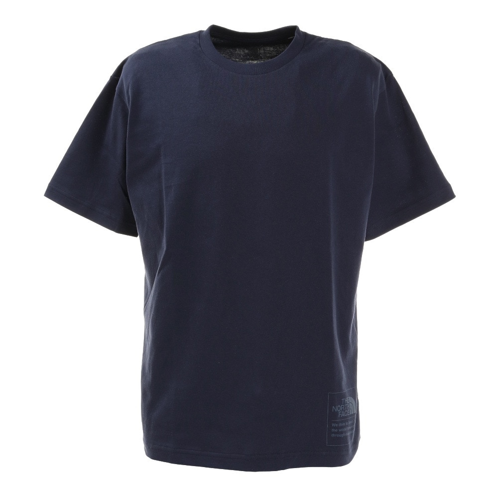 半袖Tシャツ ショートスリーブサイドロゴティー NT321002X CM シンプル ネイビー ワンポイント 