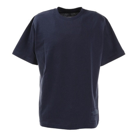 ＜エルブレス＞ 半袖Tシャツ ショートスリーブサイドロゴティー NT321002X CM シンプル ネイビー ワンポイント画像