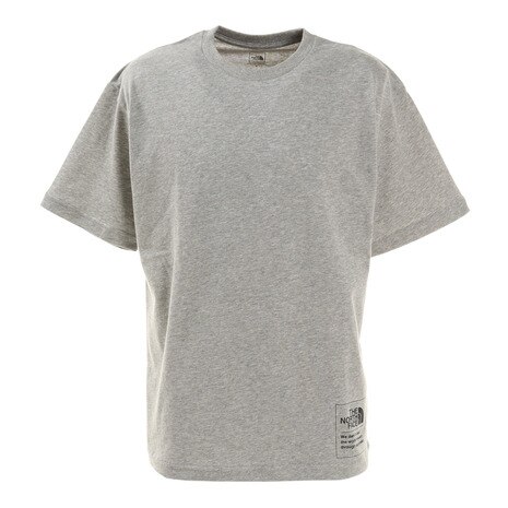 半袖Tシャツ ショートスリーブサイドロゴティー NT321002X Z シンプル ワンポイント グレー画像