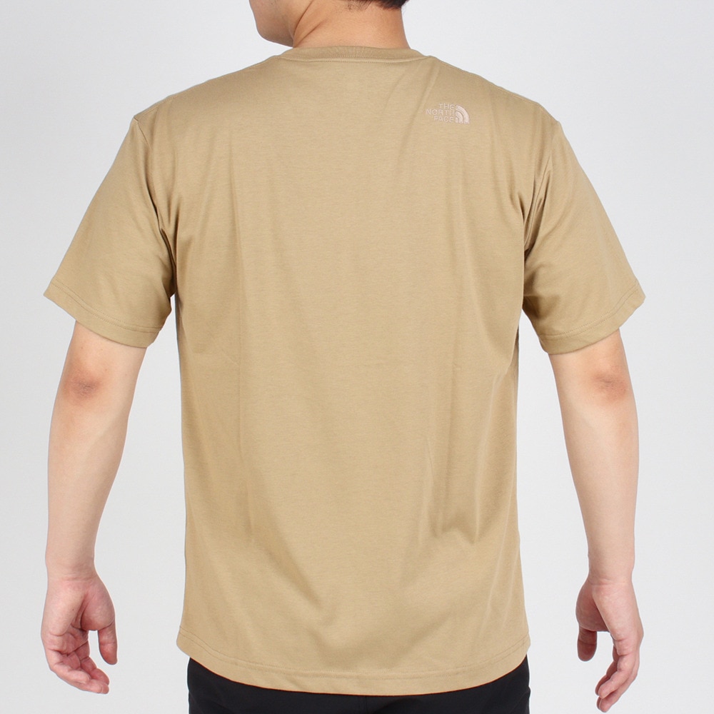 ノースフェイス（THE NORTH FACE）（メンズ）半袖Tシャツ スモールロゴポケットティー ケルプタン NT321003X KT ベージュ  トップス カットソー アウトドア・キャンプ用品はエルブレス