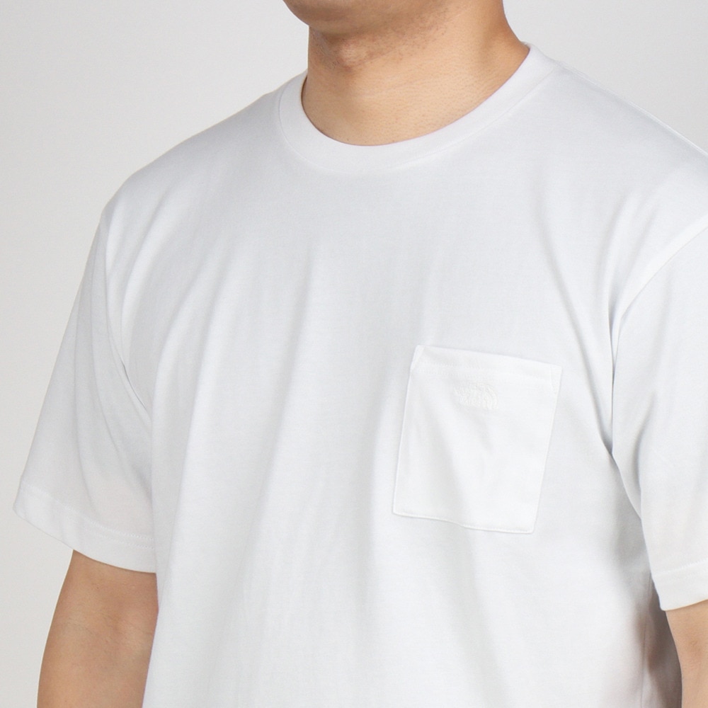 ノースフェイス（THE NORTH FACE）（メンズ）半袖 Tシャツ トップス ショートスリーブスモールロゴポケットティー NT321003X W ホワイト