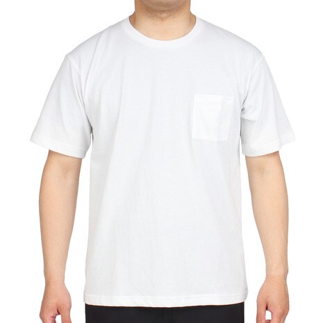 ＜エルブレス＞ 半袖Tシャツ ショートスリーブスモールロゴポケットティー NT321003X W シンプル ワンポイント 胸ポケット画像