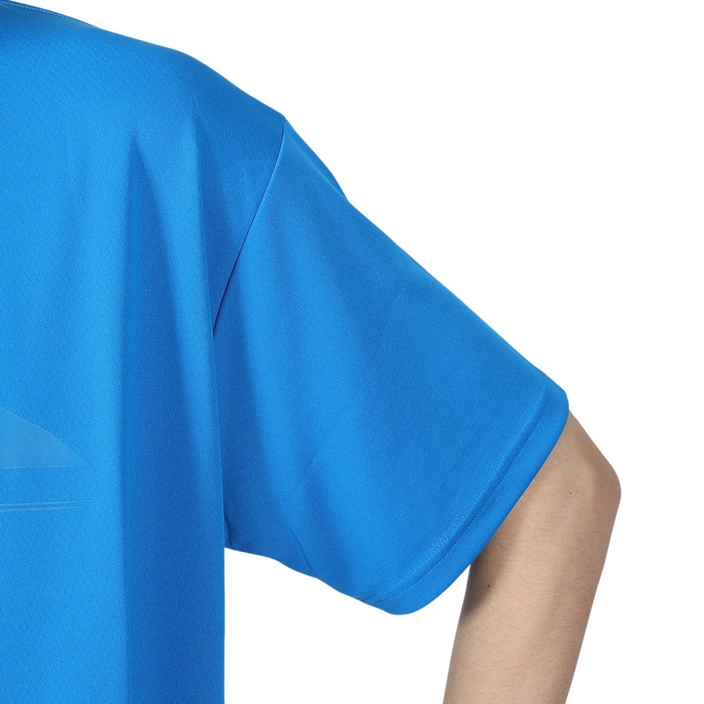 マーモット（Marmot）（メンズ）半袖Tシャツ TOMRJA61XB SKY ブルー トップス クルーネック 吸水速乾 抗菌 防臭