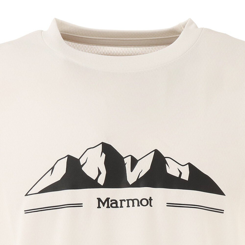 マーモット（Marmot）（メンズ）半袖Tシャツ ホワイト TOMRJA61XB WH ティーシャツ トップス カジュアル アウトドア クルーネック シンプル UVカット プリント