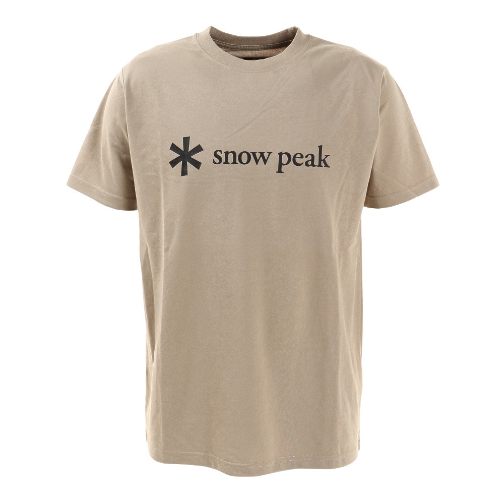 スノーピーク snow peak Ｔシャツ 半袖 ロゴ 新品 ベージュ XL