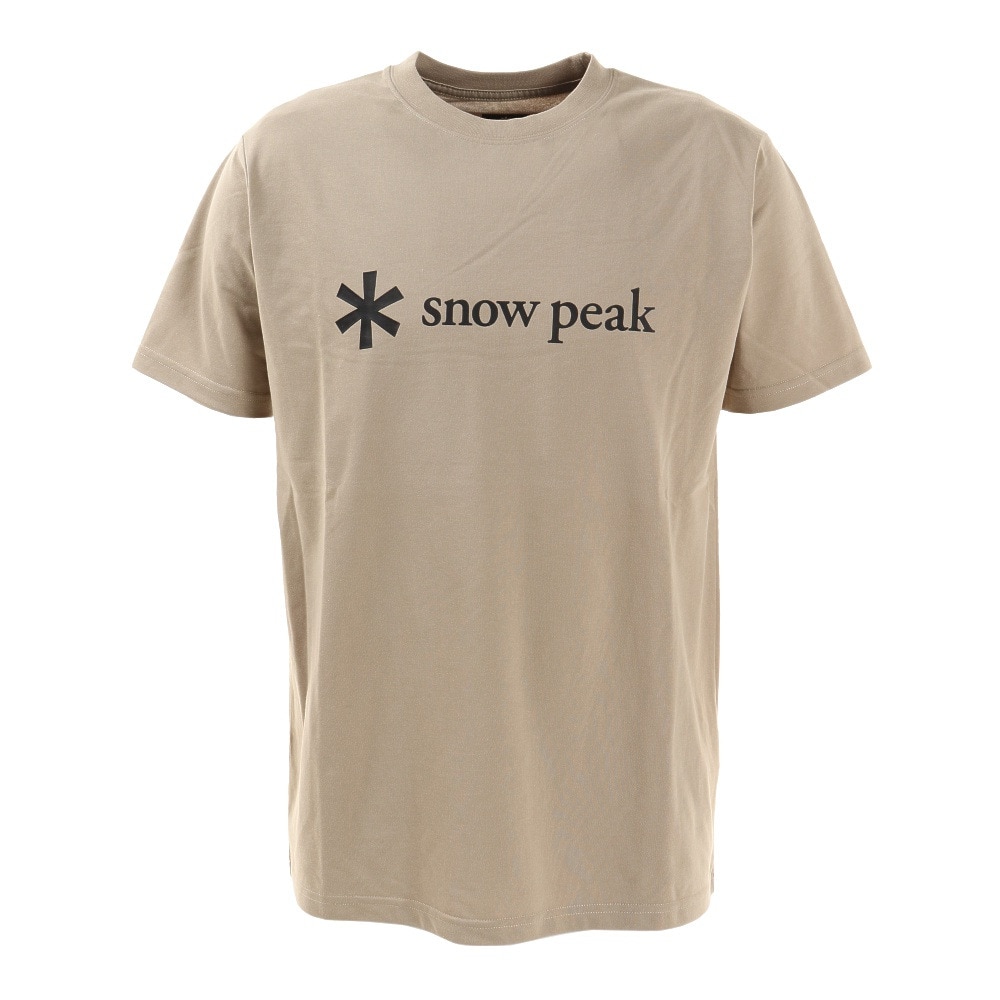 スノーピーク（snow peak）（メンズ）ロゴTシャツ ベージュSPS-TS-21SU001BG 半袖ティーシャツ トップス カジュアル アウトドア クルーネック