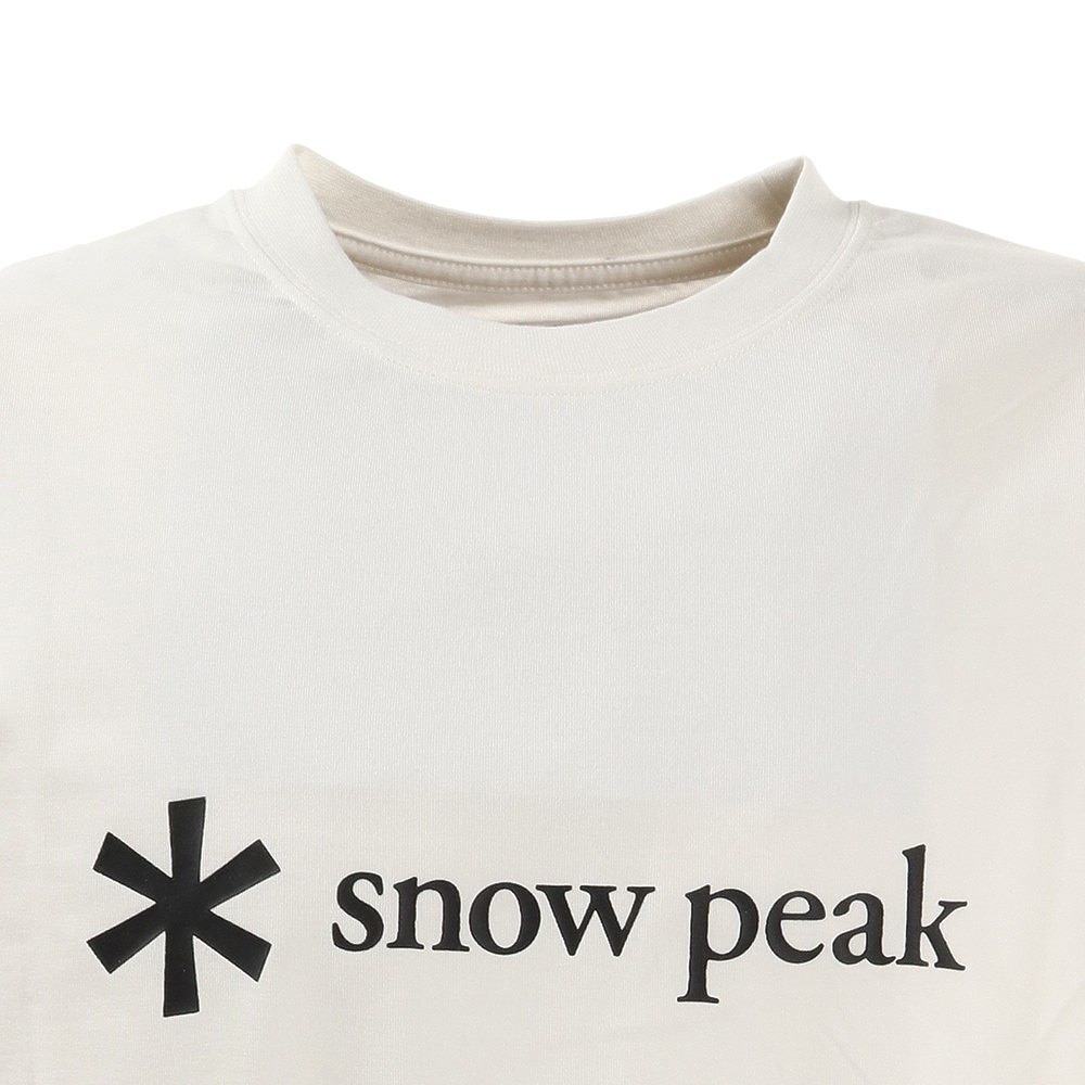スノーピーク（snow peak）（メンズ）ロゴTシャツ ホワイト SPS-TS-21SU001WH 半袖ティーシャツ トップス カジュアル アウトドア クルーネック
