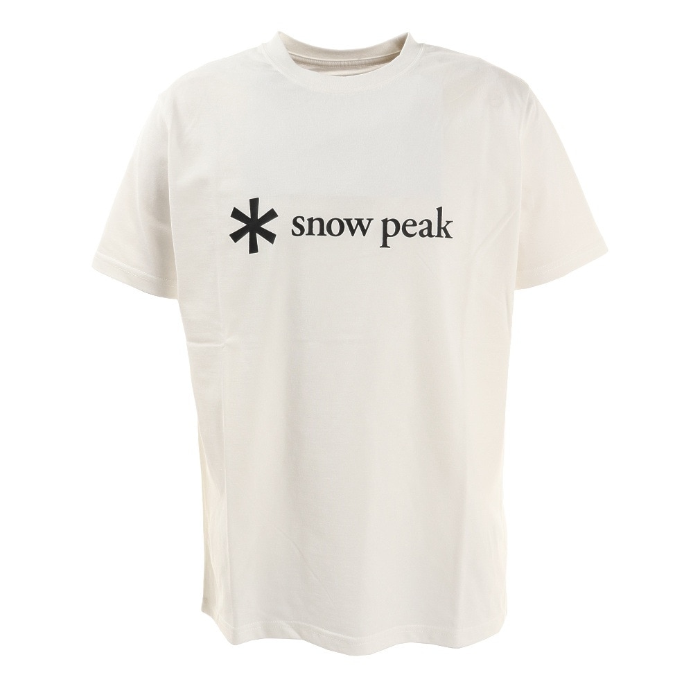 スノーピーク（snow peak）（メンズ）ロゴTシャツ ホワイト SPS-TS-21SU001WH 半袖ティーシャツ トップス カジュアル アウトドア クルーネック