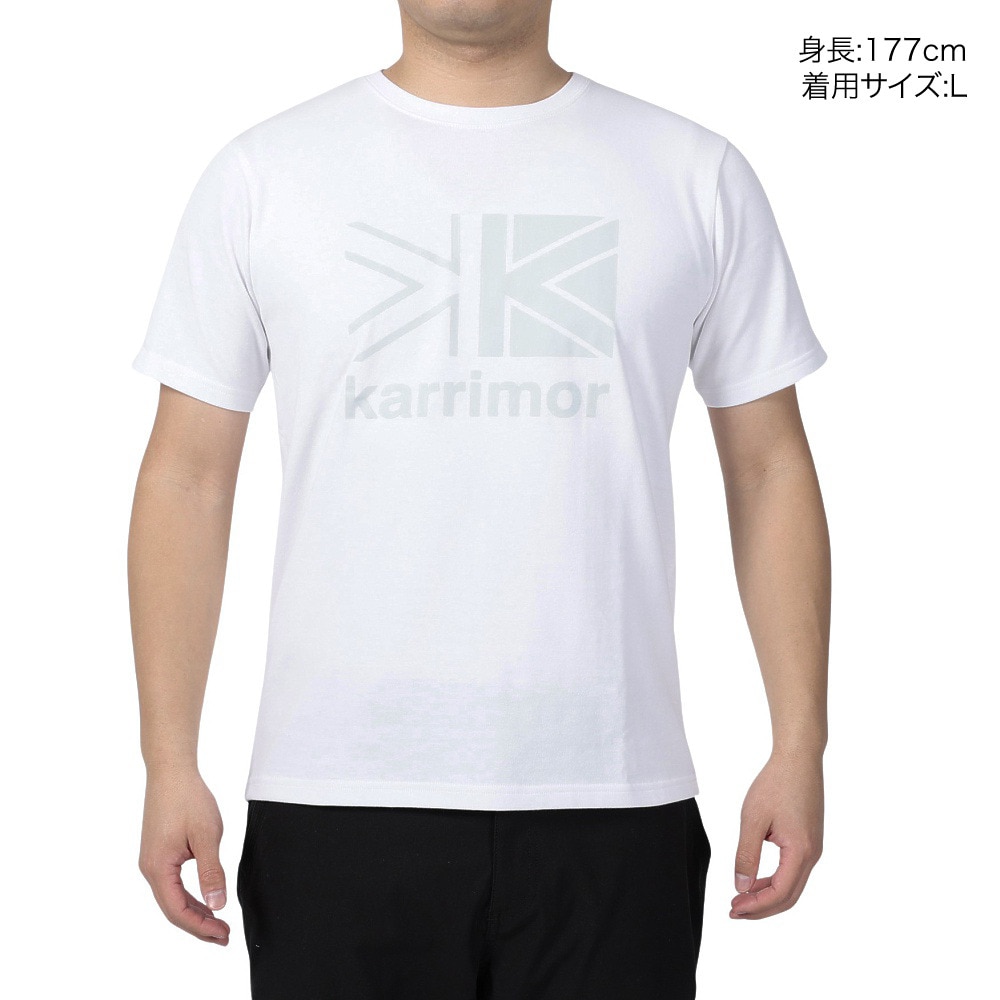 カリマー（karrimor）（メンズ）半袖Tシャツ ロゴ S/S T 101366-0100 ホワイト トップス 抗菌 抗ウイルス 防菌 防臭