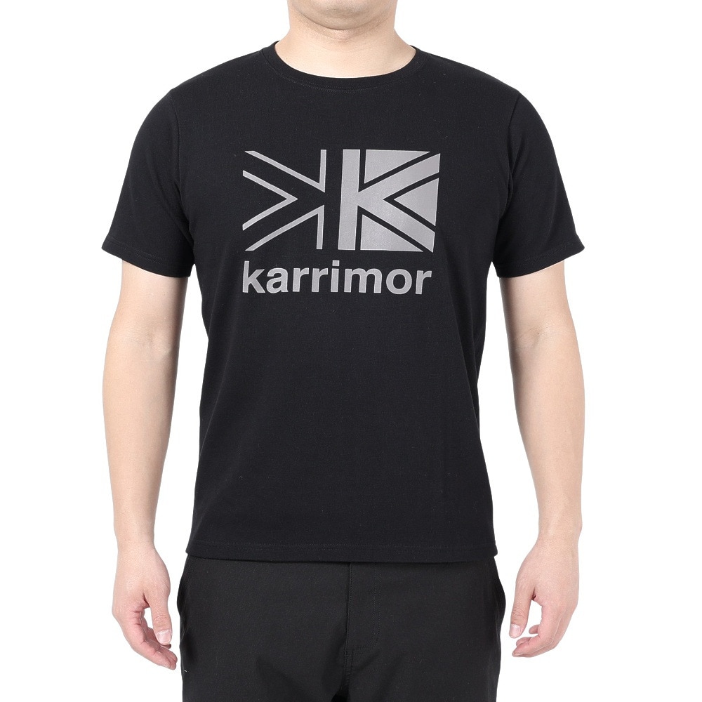 カリマー（karrimor）（メンズ）半袖Tシャツ ロゴ S/S T 101366-9000 ブラック トップス 抗菌 抗ウイルス 防菌 防臭