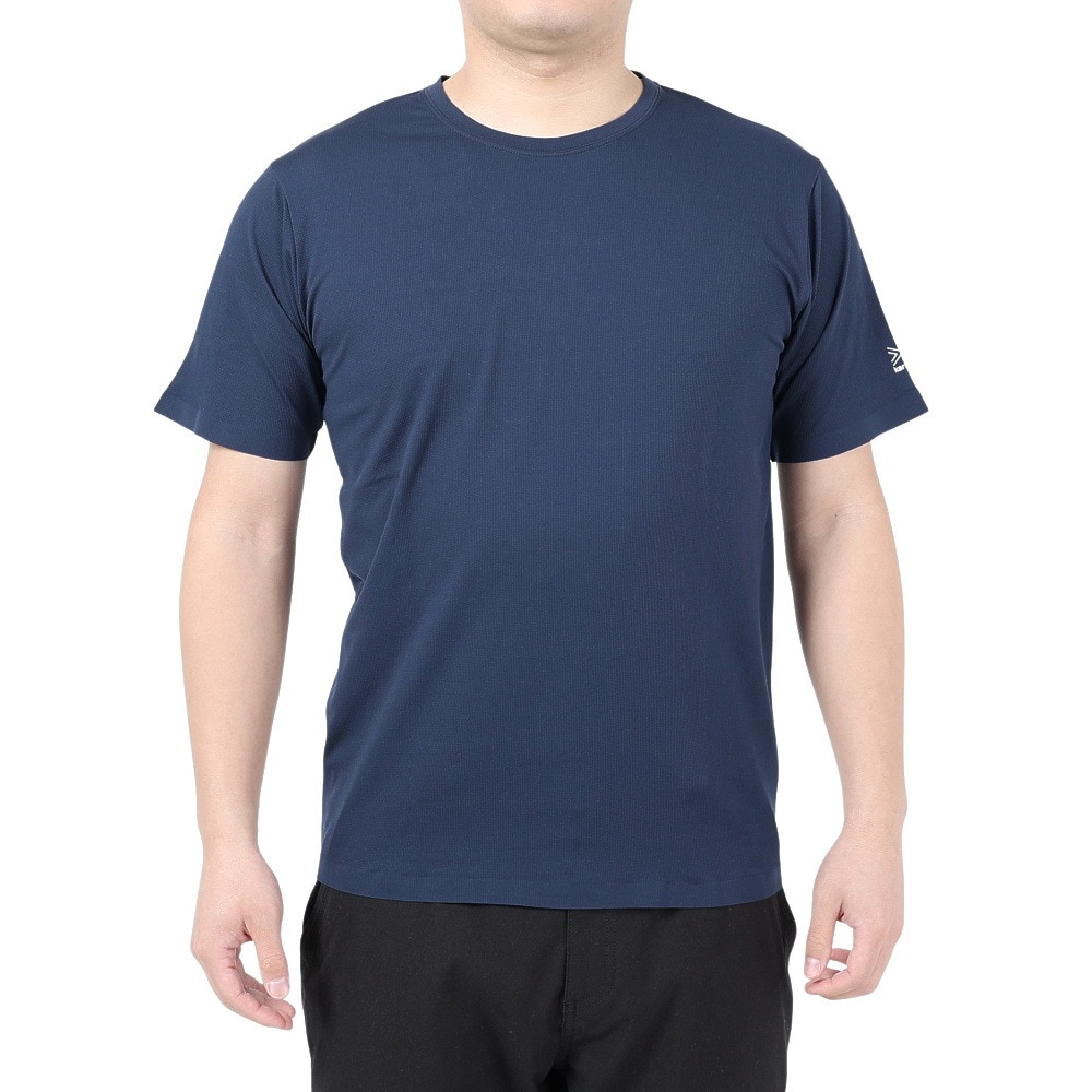 カリマー（karrimor）（メンズ）半袖Tシャツ クイック ドライ ロゴ S/S T 101369-5000 ネイビー トップス 抗菌 防臭 吸水速乾 