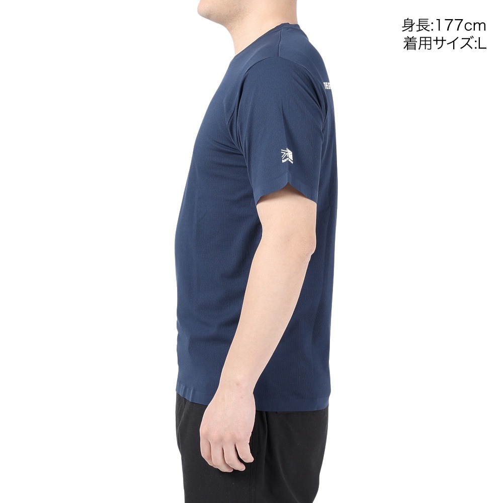 カリマー（karrimor）（メンズ）半袖Tシャツ クイック ドライ ロゴ S/S T 101369-5000 ネイビー トップス 抗菌 防臭 吸水速乾 