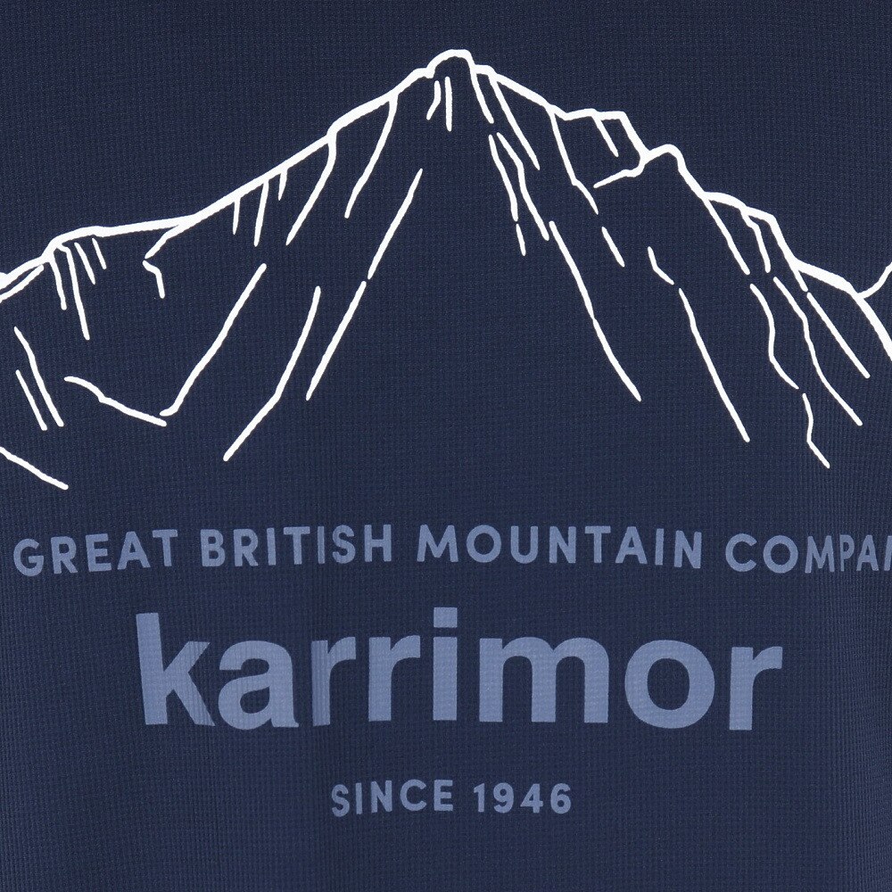 カリマー（karrimor）（メンズ）半袖Tシャツ クイック ドライ リッジ S/S T 101370-5000 ネイビー トップス 抗菌 防臭 吸水速乾 