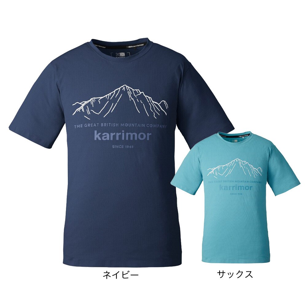 カリマー（karrimor）（メンズ）半袖Tシャツ クイック ドライ リッジ S/S T 101370-5000 ネイビー トップス 抗菌 防臭 吸水速乾 