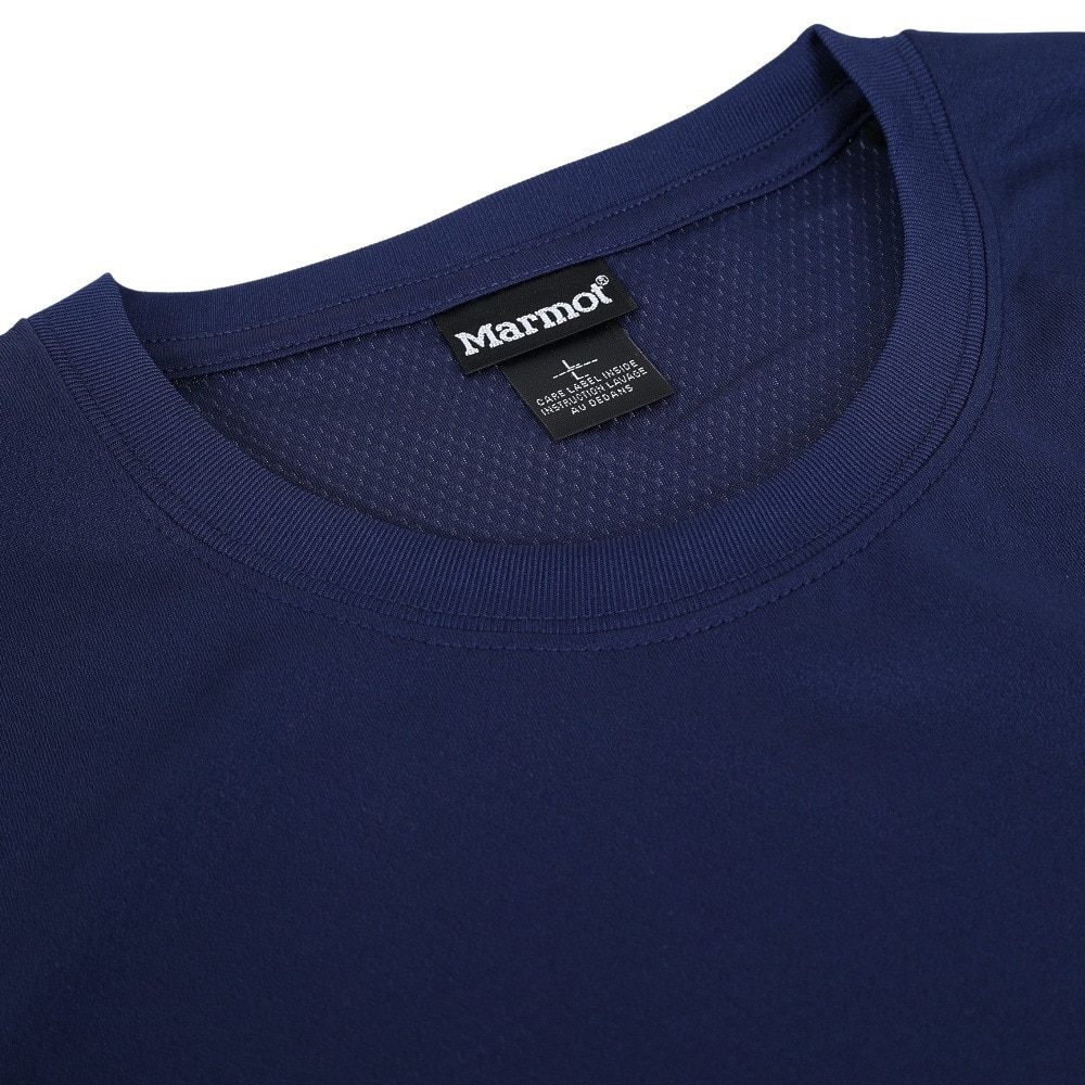 マーモット（Marmot）（メンズ）半袖Tシャツ ポケットロゴ TOMTJA81XB RNV ネイビー トップス 吸水速乾 抗菌 防臭 UVカット