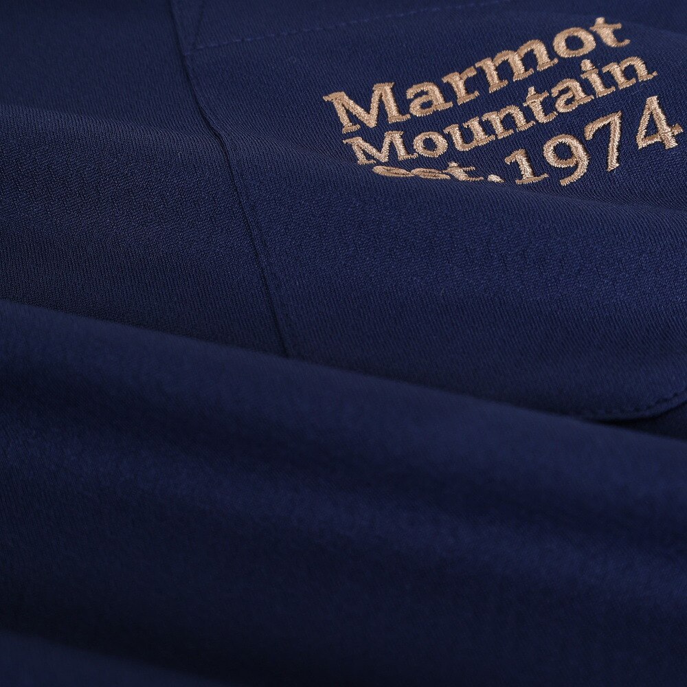 マーモット（Marmot）（メンズ）半袖Tシャツ ポケットロゴ TOMTJA81XB RNV ネイビー トップス 吸水速乾 抗菌 防臭 UVカット