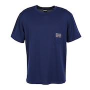 マーモット(Marmot)(メンズ)半袖Tシャツ ポケットロゴ TOMTJA81XB RNV ネイビー トップス 吸水速乾 抗菌 防臭 UVカット