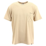 マーモット（Marmot）（メンズ）Pocket Logo H/S Crew 半袖Tシャツ ポケットロゴハーフスリーブクルー TOMTJA49 CNO ベージュ UVカット 速乾 アウトドア