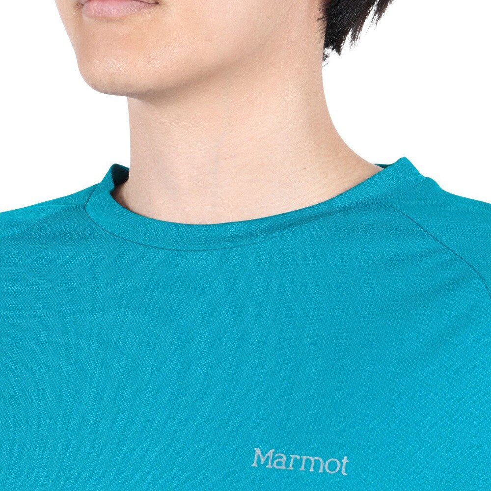 マーモット（Marmot）（メンズ）長袖Tシャツ アセントロングスリーブティー TOMRJB40 TTL トップス カジュアル アウトドア ロゴ シンプル UVカット