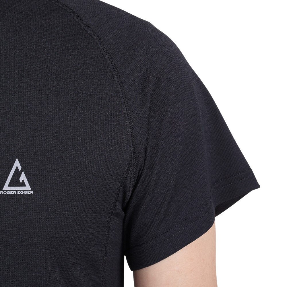 ロジャーエーガー（ROGER EGGER）（メンズ）半袖Tシャツ VIATEXスムース ショートスリーブTシャツ RE2SUK561008BLK ブラック