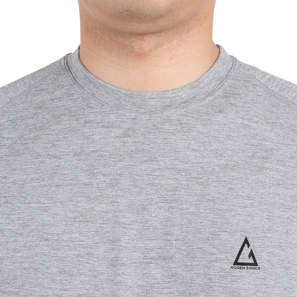 ロジャーエーガー（ROGER EGGER）（メンズ）半袖Tシャツ VIATEXスムース ショートスリーブTシャツ RE2SUK561008GRY グレー