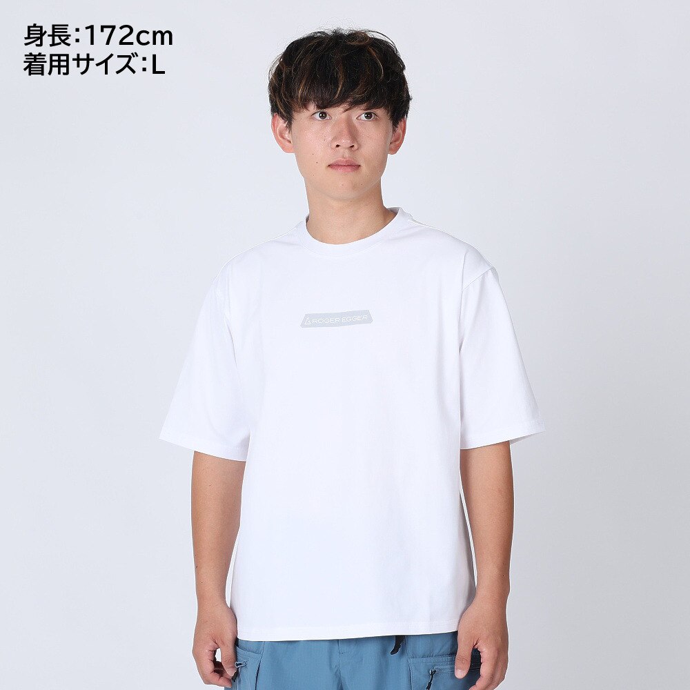 ロジャーエーガー（ROGER EGGER）（メンズ）半袖Tシャツ AIRY LOGO Tシャツ RE2SUK561013WHT