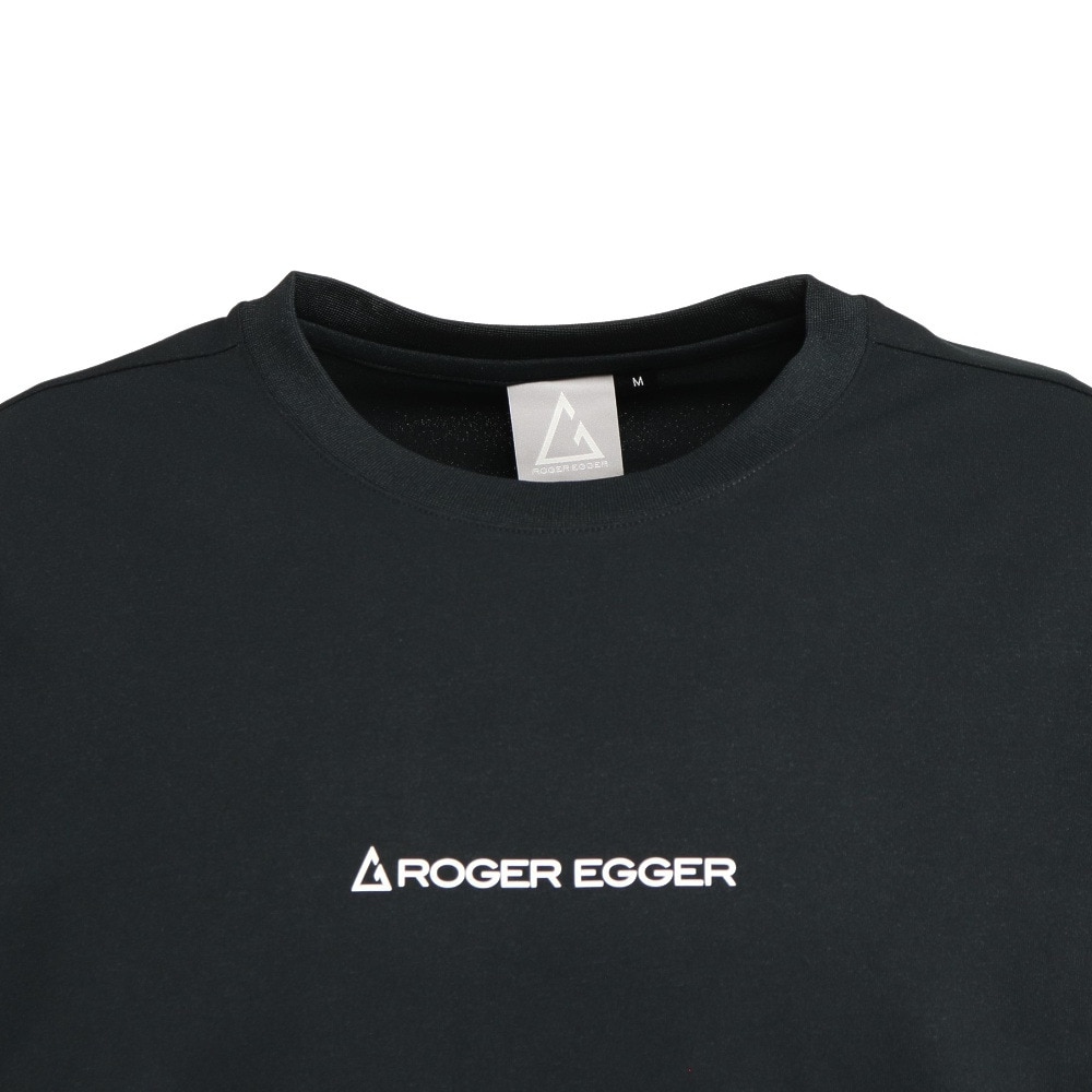 ロジャーエーガー（ROGEREGGER）（メンズ）半袖Tシャツ AIRY LOGO LABEL Tシャツ RE2SUK561014BLK