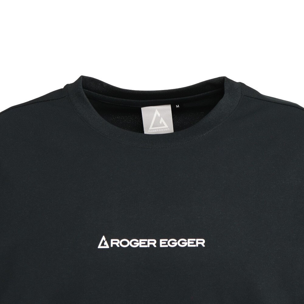 ロジャーエーガー（ROGER EGGER）（メンズ）半袖Tシャツ AIRY LOGO LABEL Tシャツ RE2SUK561014BLK