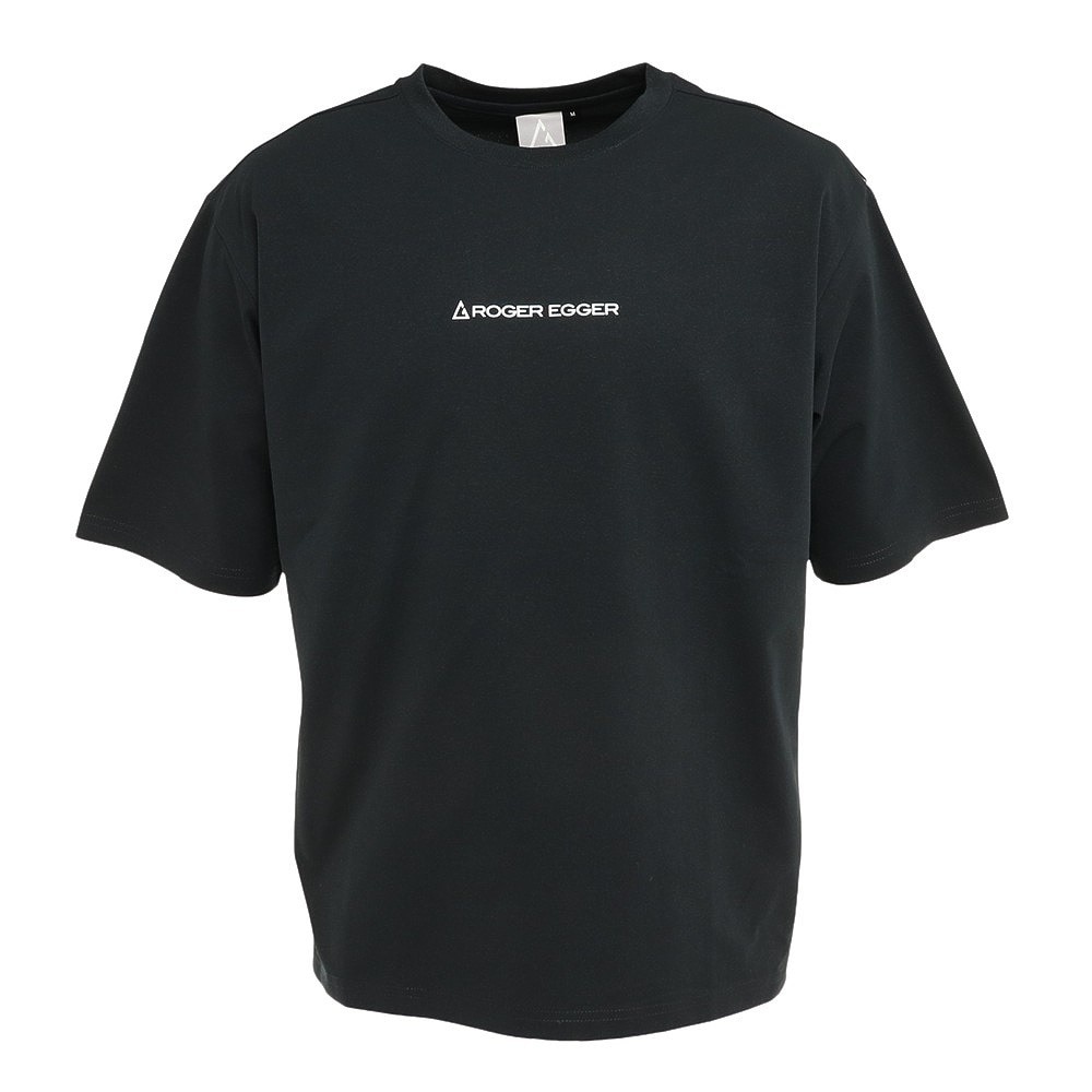 ロジャーエーガー（ROGER EGGER）（メンズ）半袖Tシャツ AIRY LOGO LABEL Tシャツ RE2SUK561014BLK