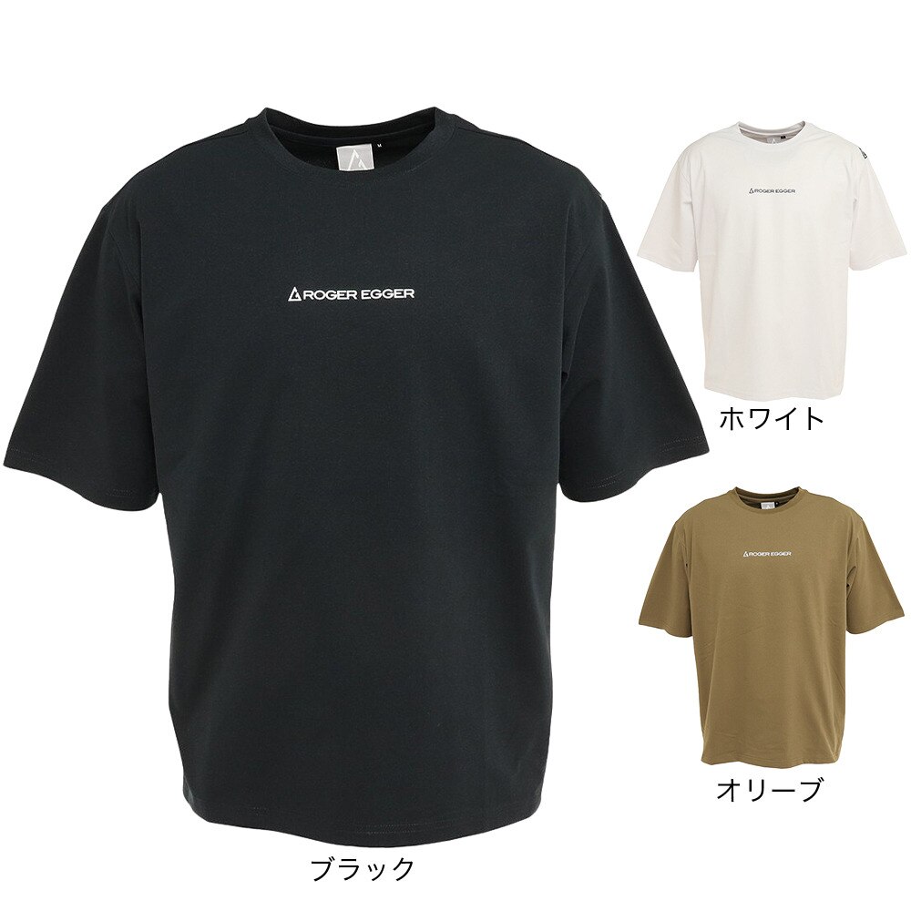 ロジャーエーガー（ROGER EGGER）（メンズ）半袖Tシャツ AIRY LOGO LABEL Tシャツ RE2SUK561014BLK
