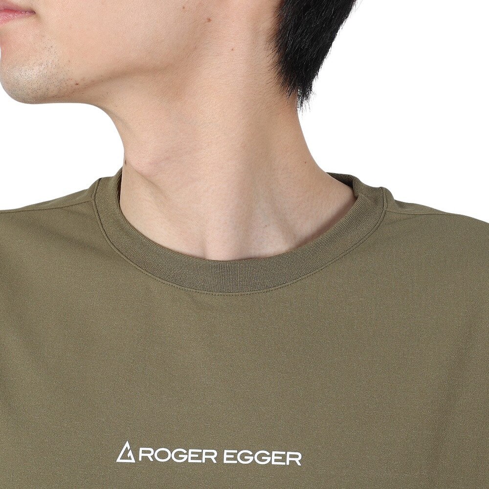 ロジャーエーガー（ROGER EGGER）（メンズ）半袖Tシャツ AIRY LOGO LABEL Tシャツ RE2SUK561014OLV