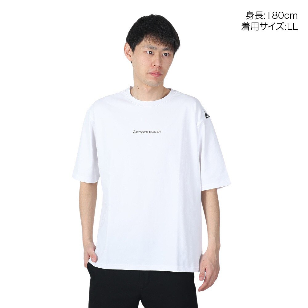 ロジャーエーガー（ROGEREGGER）（メンズ）半袖Tシャツ AIRY LOGO LABEL Tシャツ RE2SUK561014WHT★★★