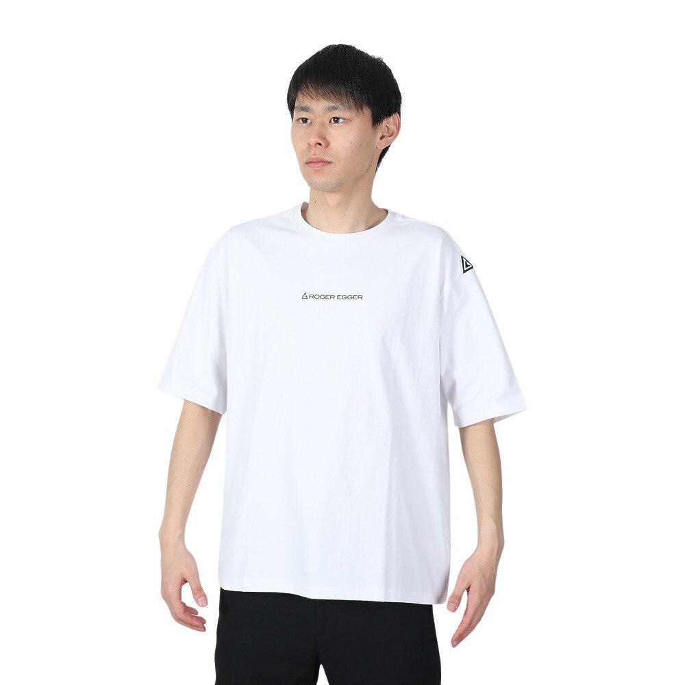 ロジャーエーガー（ROGEREGGER）（メンズ）半袖Tシャツ AIRY LOGO LABEL Tシャツ RE2SUK561014WHT★★★