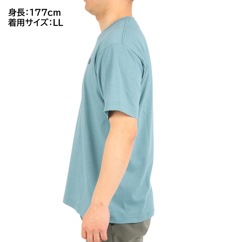 ザ・ノース・フェイス（THE NORTH FACE）（メンズ）速乾 バックプリント 半袖Tシャツ TNF SQAR LOGO スクエアロゴ Tシャツ NT32334X FW サックス