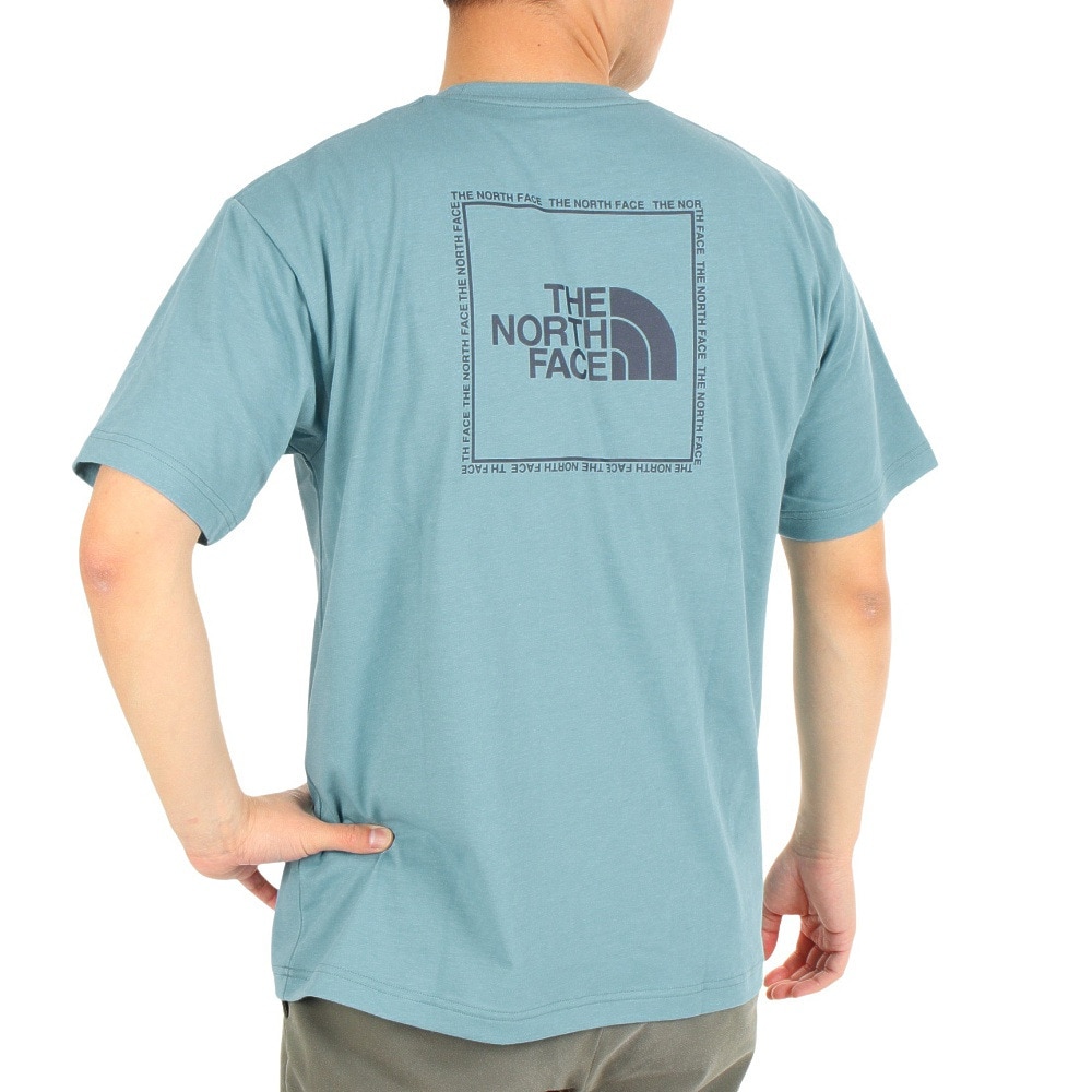 ザ・ノース・フェイス（THE NORTH FACE）（メンズ）速乾 バックプリント 半袖Tシャツ TNF SQAR LOGO スクエアロゴ Tシャツ NT32334X FW サックス