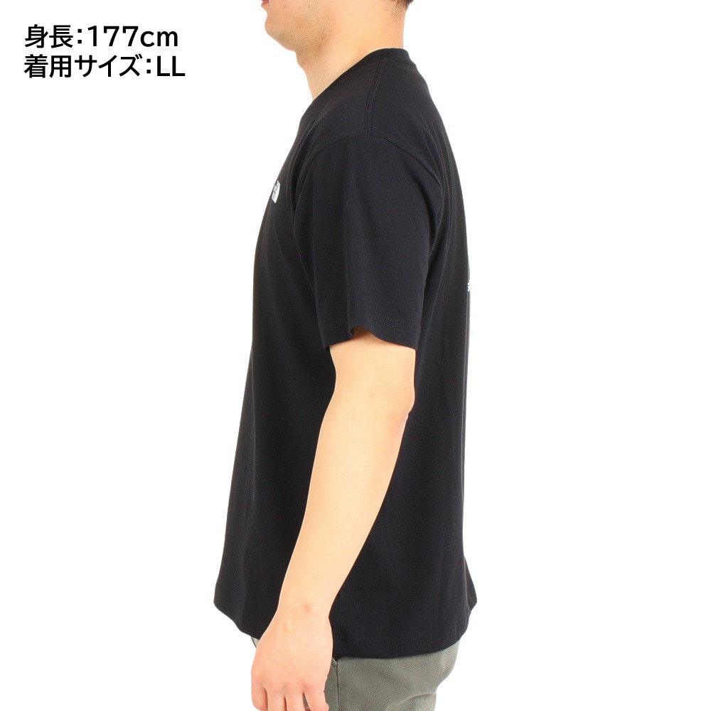 ノースフェイス（THE NORTH FACE）（メンズ）Tシャツ 半袖 TNF SQAR LOGO スクエアロゴ Tシャツ NT32334X 黒 ブラック