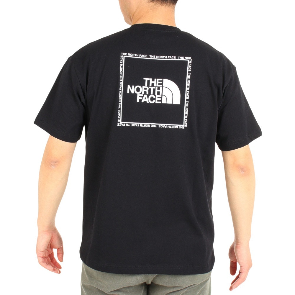 ノースフェイス（THE NORTH FACE）（メンズ）Tシャツ 半袖 TNF SQAR LOGO スクエアロゴ Tシャツ NT32334X 黒 ブラック