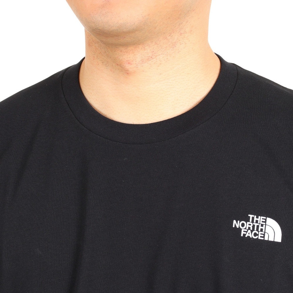 ノースフェイス（THE NORTH FACE）（メンズ）Tシャツ 半袖 TNF SQAR LOGO スクエアロゴ Tシャツ NT32334X 黒 ブラック