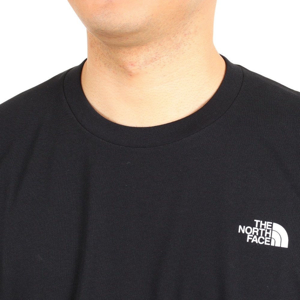 ザ・ノース・フェイス（THE NORTH FACE）（メンズ）速乾 バックプリント 半袖Tシャツ TNF SQAR LOGO スクエアロゴ Tシャツ NT32334X 黒 ブラック
