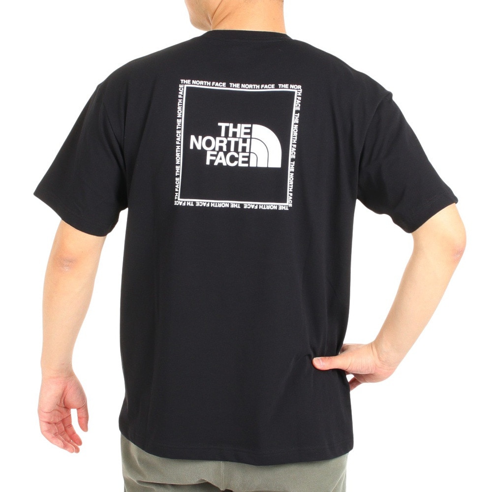 ノースフェイス（THE NORTH FACE）（メンズ）Tシャツ 半袖 TNF SQAR LOGO スクエアロゴ Tシャツ NT32334X 黒 ブラック