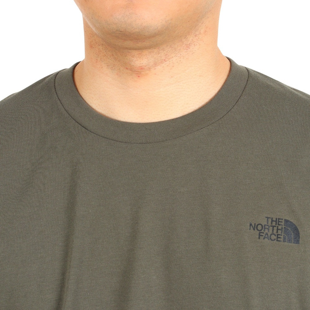 ザ・ノース・フェイス（THE NORTH FACE）（メンズ）速乾 バックプリント 半袖Tシャツ TNF SQAR LOGO スクエアロゴ Tシャツ NT32334X NT オリーブ