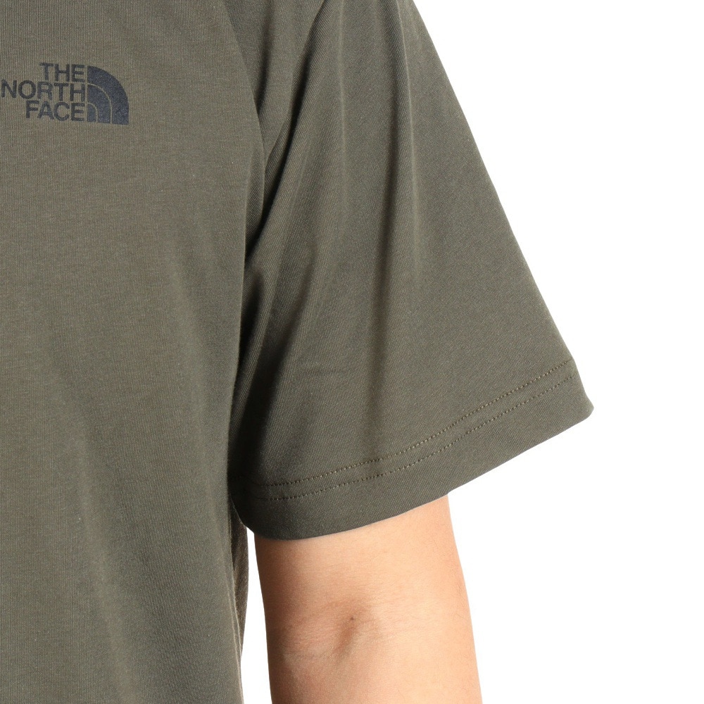 ザ・ノース・フェイス（THE NORTH FACE）（メンズ）速乾 バックプリント 半袖Tシャツ TNF SQAR LOGO スクエアロゴ Tシャツ NT32334X NT オリーブ