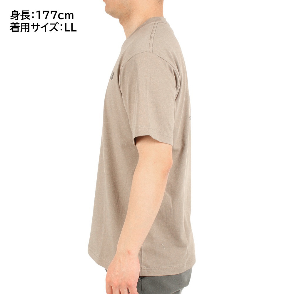 ザ・ノース・フェイス（THE NORTH FACE）（メンズ）速乾 バックプリント 半袖Tシャツ TNF SQAR LOGO スクエアロゴ Tシャツ NT32334X TW ベージュ